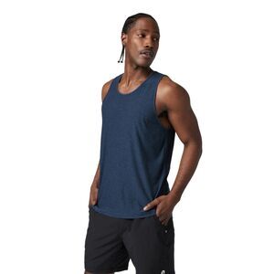 Vuori Men's Strato Tech Performance Tank Navy Heather Large